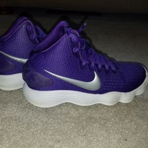 Purple Nike basketball shoes